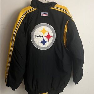 Steelers Pittsburgh Vintage Pro Line Starter Puffer Jacket Men's XLarge Zip Up